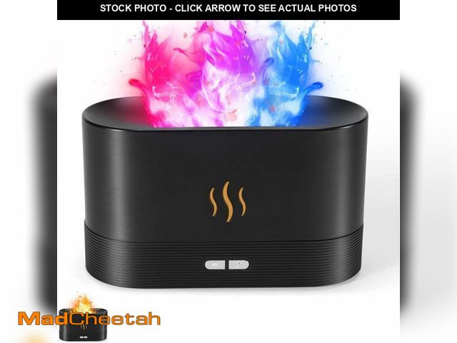 Lot 74-10955652 - Colorful Flame Air Aroma Diffuser Humidifier, Upgraded 7 Flame Colors Noiseless Essential Oil Diffus...