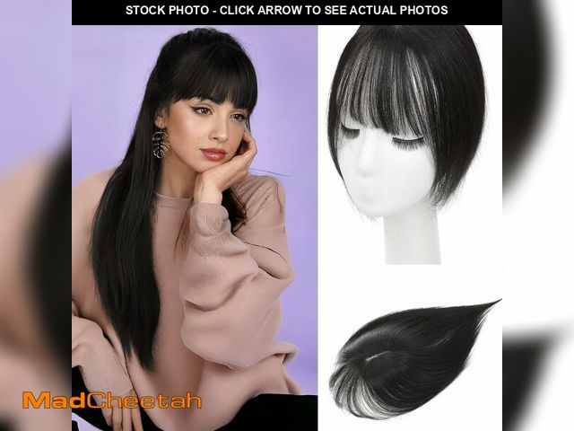 Lot 74-13572936 - OLLAVO Hair Toppers for Women Real Human Hair, 360ÃÂ°3D Bangs Clip Human Toppers for Women with Thi...