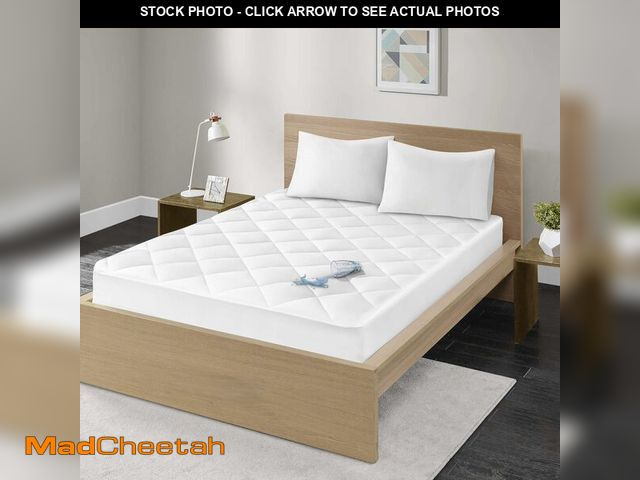 Lot 74-12760309 - Madison Park Full Mattress Protector Pad Waterproof Bed Cover, Breathable 300TC Sateen Cotton, Diamo...