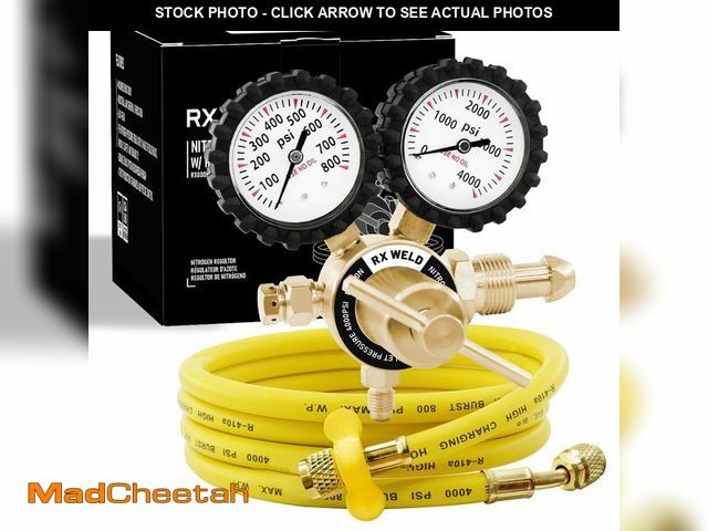 Lot 74-14064262 - RX WELD Nitrogen Regulator with 0-800 PSI, CGA580 Inlet, Delivery Pressure Equipment Brass Inlet Out...