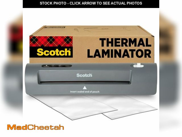 Lot 74-14384878 - Scotch Thermal Laminator, 2 Roller System for a Professional Finish, Use for Home, Office or School,...