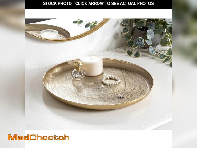 Lot 74-13691906 - Kate and Laurel Stovring Gold Decorative Tray - UNUSED