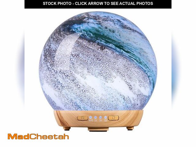 Lot 74-12715027 - Moon Essential Oil Diffuser, Glass Cool Mist Humidifier with 4 Timer,7 LED Colors and Waterless Auto...