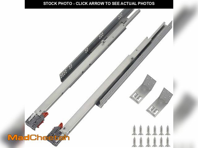 Lot 74-13696953 - (MISSING HARDWARE) OCG Undermount Drawer Slides 18 inch (6 Pairs), Full Extension Soft Close Conceal...