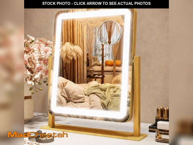 Lot 74-14384696 - ROLOVE Vanity Mirror with Lights, 12.6"Ãâ15" LED Makeup Mirror, Lighted Makeup Mirror with Lights...