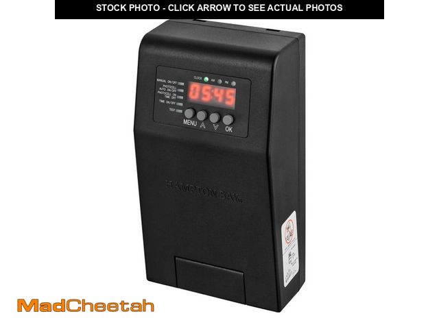 Lot 74-12557358 - *SCUFFED* Hampton Bay Low-Voltage 120-Watt Plastic Housing Landscape Lighting Transformer with Dusk ...