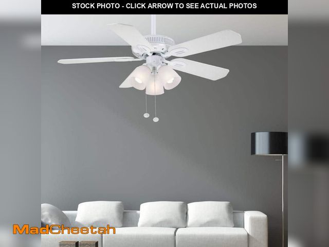 Lot 74-13270030 - Hampton Bay Glendale 42 in. LED Indoor White Ceiling Fan with Light Kit - UNUSED