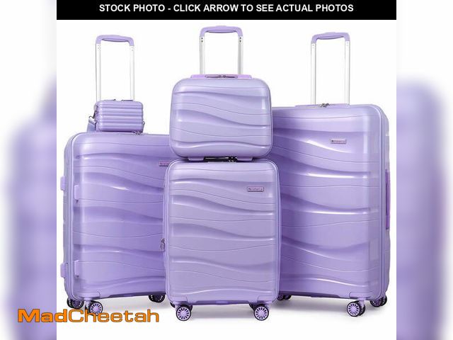 Lot 74-12803835 - Joyway 5-Piece Luggage Set PP Hardshell Spinner Suitcase with TSA Lock - (Expandable Carry-On 20 Inc...