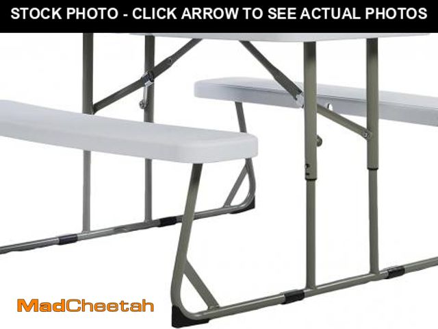 Lot 74-12399046 - Flash Furniture Paige Easy-Fold Kids Outdoor Picnic Table and Benches - Commercial Grade Folding Pla...