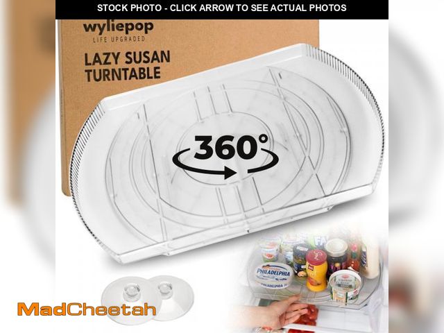 Lot 74-12309183 - Lazy Susan for Refrigerator - 360ÃÂ° Turntable Refrigerator Organizer and Storage Tray for Fridge, ...
