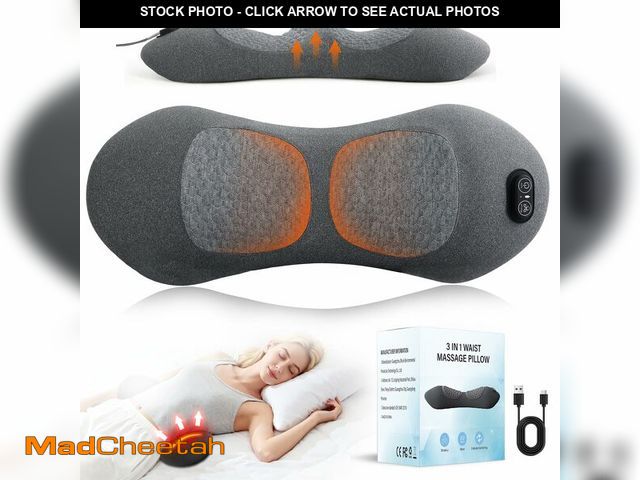 Lot 74-14205411 - 3-in-1 Electric Lumbar Support Pillow with Adjustable Height for Bed and Chair, Triple Fusion Cordle...