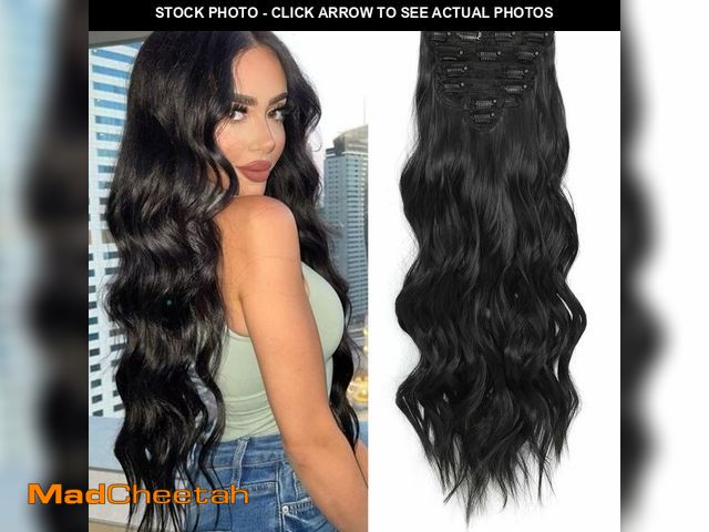 Lot 74-13543001 - Fliace Clip in Hair Extensions, 6 PCS Natural &amp; Soft Hair &amp; Blends Well Hair Extensions, Dar...