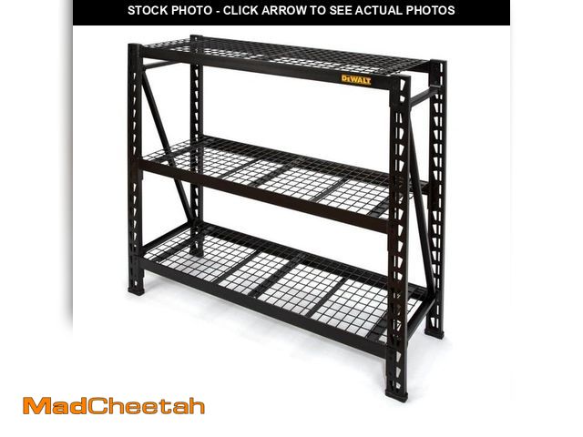 Lot 74-14254438 - DEWALT 3-Tier Wire Steel Garage Storage Shelving Unit Black (50 in. W x 48 in. H x 18 in. D) - UNUSE...