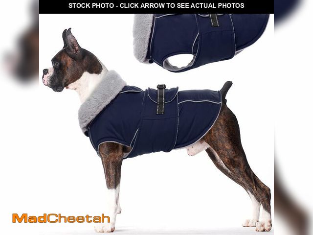 Lot 74-13571360 - Lelepet Warm Dog Coat Waterproof Dog Jacket for Medium Dogs Reflective Fleece Vest with Adjustable B...