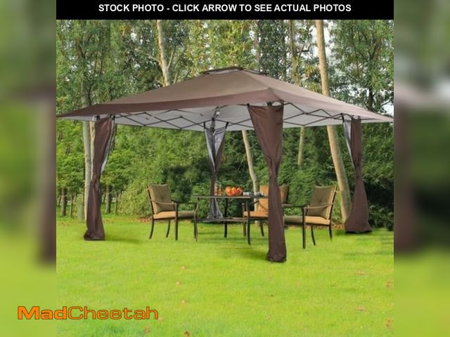 Lot 74-12166771 - Summit Living 13 X 13 Ft Pop up Canopy Tents Event Shelter for Outside Party Brown - UNUSED