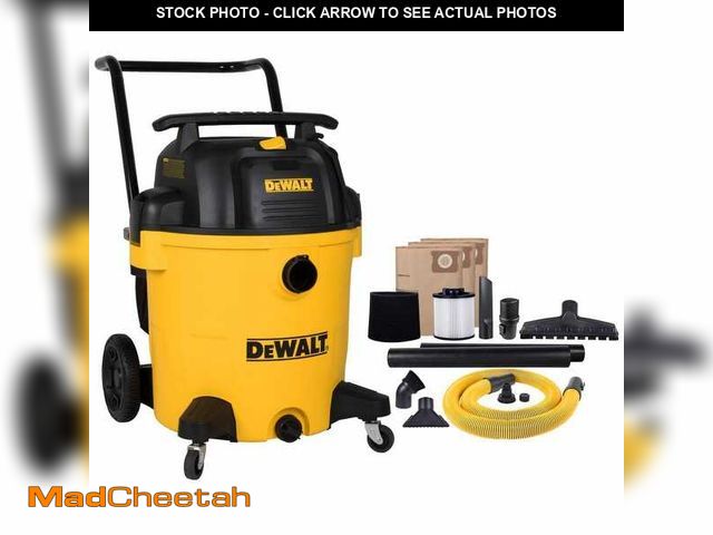 Lot 74-13778684 - DEWALT 16 Gal. 6.5 HP Poly Wet/Dry Vacuum with Hose and Accessories - USED