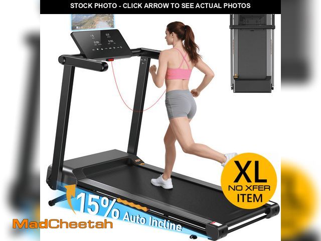 Lot 74-14260484 - Folding Treadmill Walking Pad with Incline, 3.5HP Treadmills for Home, 0.5-8.5MPH 12 HIIT Programs, ...