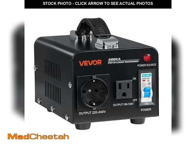 Lot 74-14374873 - VEVOR Voltage Converter Transformer 500VA Heavy Duty Step Up/Down Power Transformer Convert from 110...