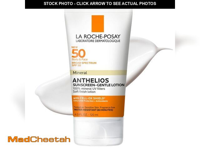 Lot 74-14210572 - La Roche-Posay Anthelios Mineral Sunscreen SPF 50 Gentle Lotion, Broad Spectrum SPF + Antioxidants, ...
