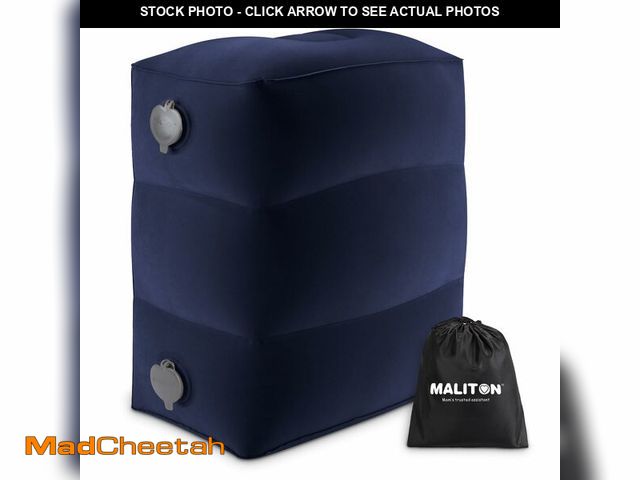 Lot 74-12701995 - Inflatable Travel Foot Rest Pillow, Kids Airplane Bed, Adjustable Height Leg Pillow for Air Travel, ...