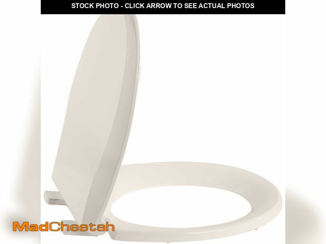 Lot 74-12544345 - Round Toilet Seat Slow Close, Quiet Toilet Seat Cover with Never Loosen Durable Toilet Seat Lid Easy...