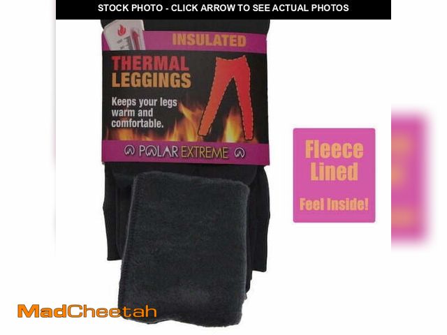 Lot 74-12670181 - Polar Extreme Women's Thermal Sherpa Leggings Insulated Black Polyester Fleece Lined (S/M) - UNUSED