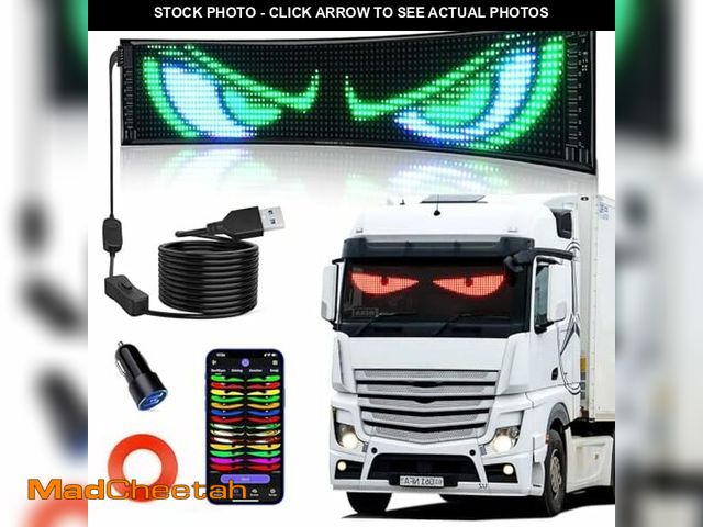 Lot 74-12707039 - VDIKKS Devil Eyes Light for Windshield, 23"Ãâ5" Flexible Bluetooth APP Control Scrolling LED Car ...