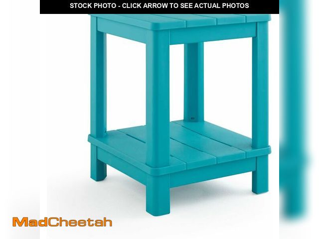 Lot 74-12827913 - Keter Deluxe Adirondack Side Table - Teal - UNUSED
