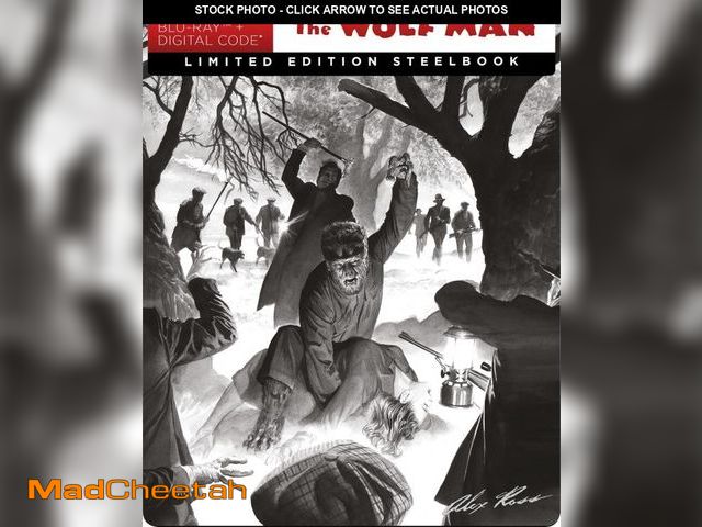 Lot 74-12537914 - The Wolf Man (1941) (Walmart Exclusive) (Steelbook) (4K Ultra HD + Blu-ray + Digital), Horror, Unive...