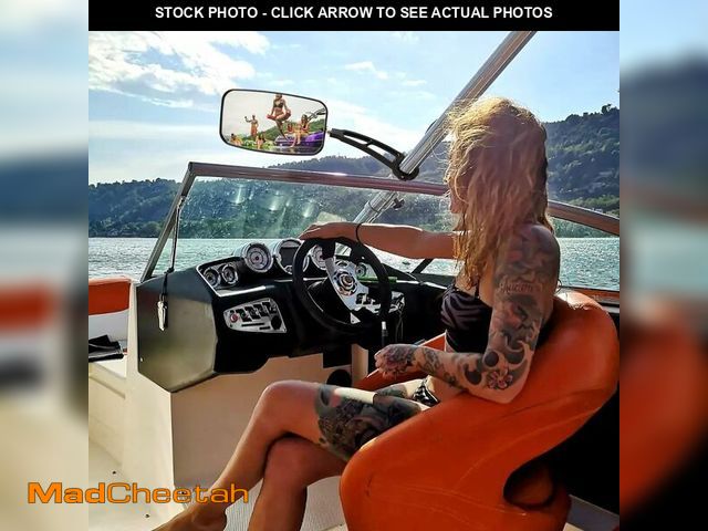 Lot 74-14154651 - Wakeboard Tower Mirror Black, 7x13" Convex Boat Rear View Mirror, All-Black Stable Mount, 360ÃÂ° Ad...