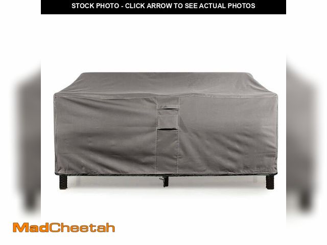 Lot 74-13059439 - KHOMO GEAR 76 in. W x 32.5 in. H x 33 in. D Medium Gray Outdoor Sofa Patio Loveseat Furniture Cover ...