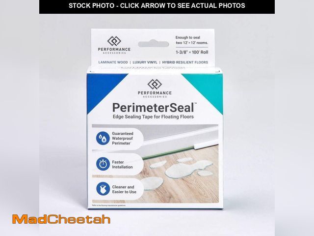 Lot 74-14363313 - PERFORMANCE ACCESSORIES Perimeter Seal 1.375 in. x 100 ft. Indoor Waterproof Flooring Tape Roll - UN...