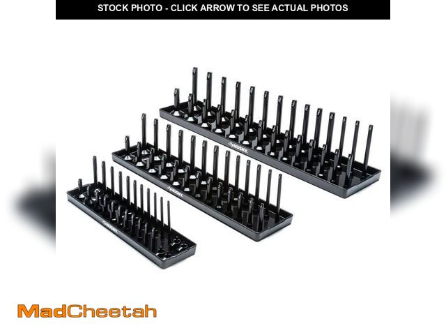 Lot 74-12691589 - Husky SAE Socket Rack Set (3-Piece) - UNUSED