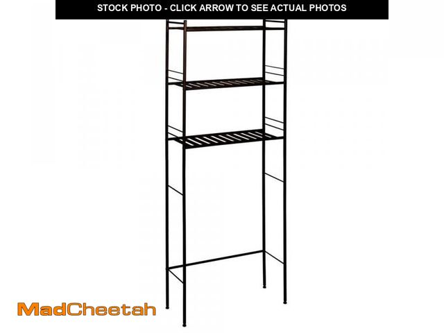 Lot 74-12484505 - Glacier Bay Slat Style 24 in. W x 9.5 in. D x 64.5 in. H Bronze Over-the-Toilet Storage - UNUSED