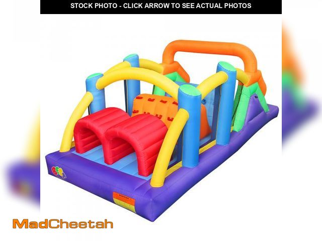 Lot 74-12154547 - BESTPARTY Inflatable Obstacle Course Bounce House Castle with Large Slides Bounce Area and Obstacles...