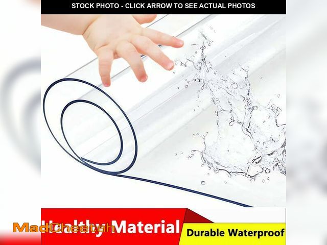 Lot 74-12800612 - Petoto 79 x 40 inch PVC Clear Table Protector, 2mm Thick Transparent Tablecloth Waterproof Oil Proof...
