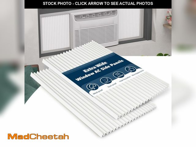 Lot 74-14051635 - Pearwow Window Air Conditioner Side Panels Kit,17" H x 19-1/4" W Extra Wide Window AC Side Panel,Air...