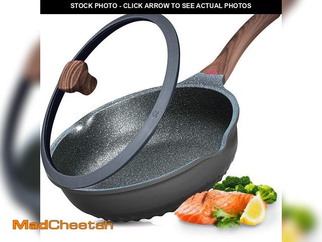 Lot 74-12608839 - Vinchef Nonstick Deep Frying Pan Skillet with Lid, 11in/5Qt Saute Pan, German 3C+ Ceramic Coating Te...