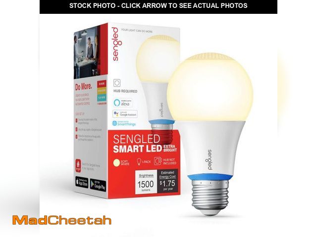 Lot 74-11556437 - Sengled Smart Light Bulbs 100W, Zigbee Hub Required, Soft White Smart Bulbs Work with Alexa, Google,...