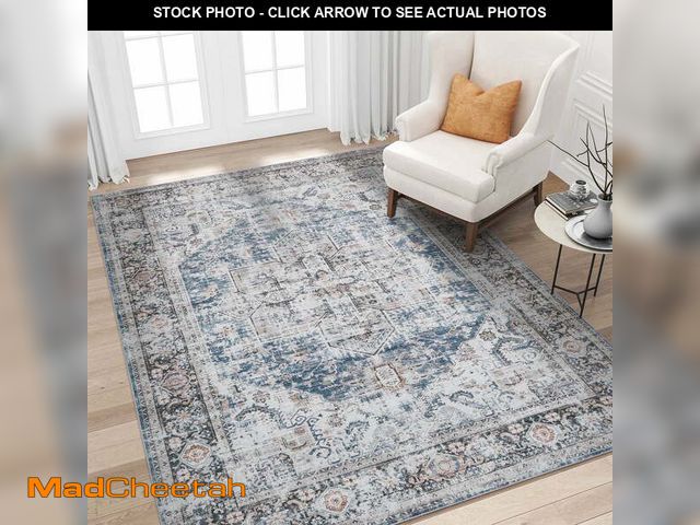 Lot 74-12668794 - SIXHOME 9'x12' Area Rugs for Living Room Washable Rug Vintage Medallion Living Room Rug Distressed S...