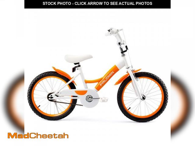 Lot 74-12101062 - Falomin 18 Inch ChildrenÃ¢â¬s Bike for Toddlers Kids Ages 3-9, Safe Non-Slip Tires, Kickstand, Coas...