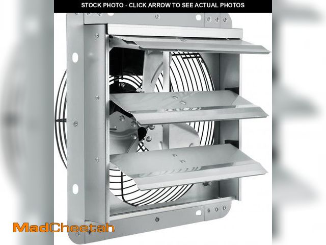 Lot 74-12138103 - VEVOR 10'' Shutter Exhaust Fan, High-speed 820 CFM, Aluminum Wall Mount Attic Fan with AC-motor, Ven...