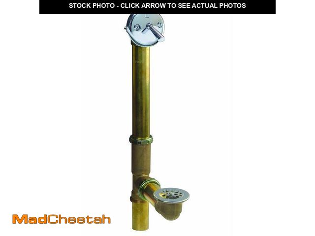 Lot 74-13764404 - Plumb Pak 606RB Triplever Bath Drain, 20-Gauge Rough Brass Construction, Chrome Plated - UNUSED