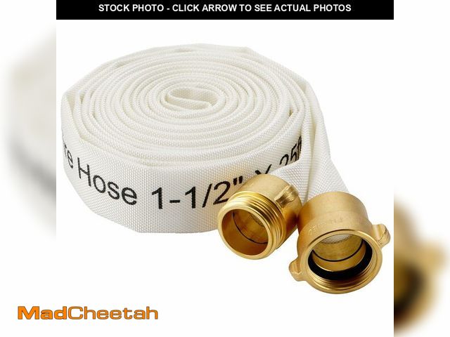 Lot 74-14273772 - Venussar Fire Hose,1-1/2" ID X 25 FT, Single Jacket TPU, 450 PSI Burst Pressure, Industrial Fire Hos...