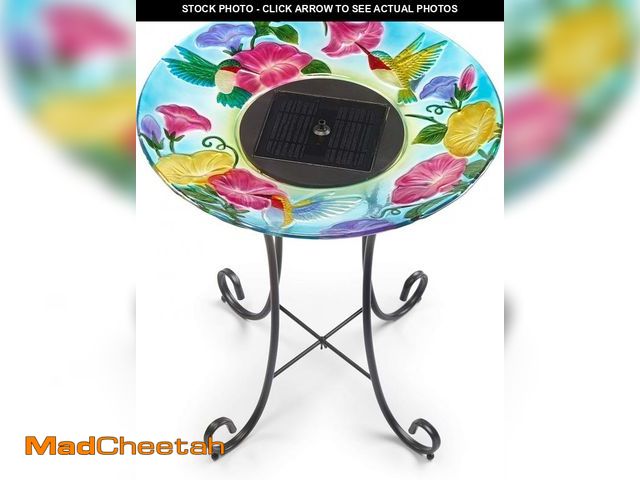Lot 74-12137256 - Smart Solar Hummingbird Solar Birdbath - UNUSED