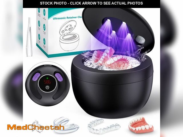 Lot 74-14386237 - Upgraded Ultrasonic Retainer Cleaner Machine, 45kHz Ultrasonic Dentures Cleaner for Night Guards, Br...