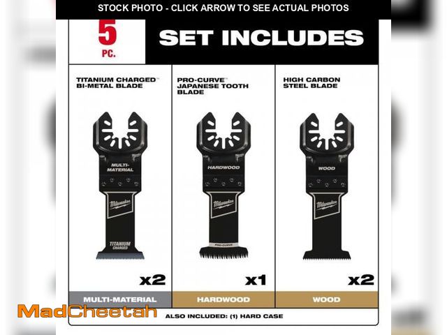 Lot 74-12543663 - Milwaukee 49-10-9108 8PC Oscillating Multi-Tool Blade Kit with Titanium Enhanced Blades - UNUSED