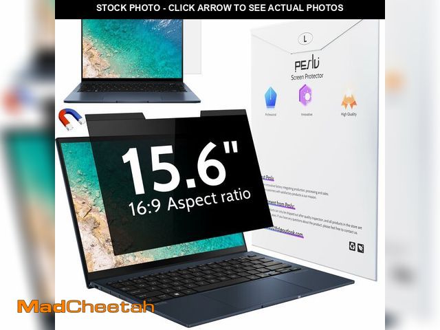 Lot 74-12457703 - Peslv Magnetic Laptop Privacy Screen 15.6 inch for 16:9 Computer Monitor, 15" Removable Anti Glare P...