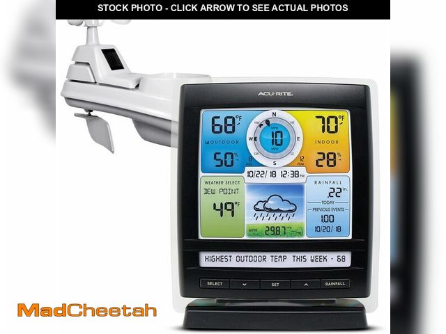 Lot 74-14203655 - AcuRite Iris (5-in-1) Indoor/Outdoor Wireless Weather Station for Indoor and Outdoor Temperature and...
