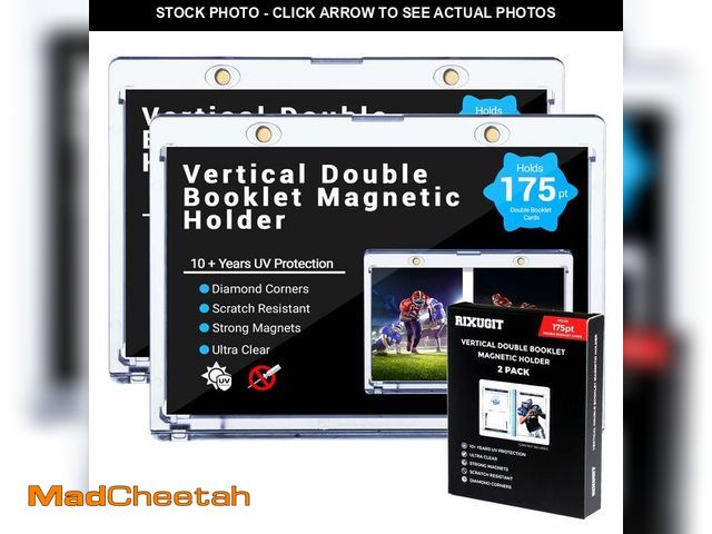 Lot 74-12599590 - 2-Pack Vertical Booklet Magnetic Card-Holder - 175PT Booklet Case-UV Protection, One Touch Booklet M...